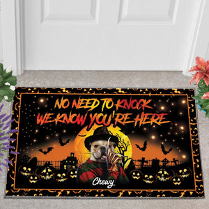 Personalized Pet Doormat, Freddipaw No Need To Knock Custom 1 Pet Doormat, Floormat, Kitchenmat