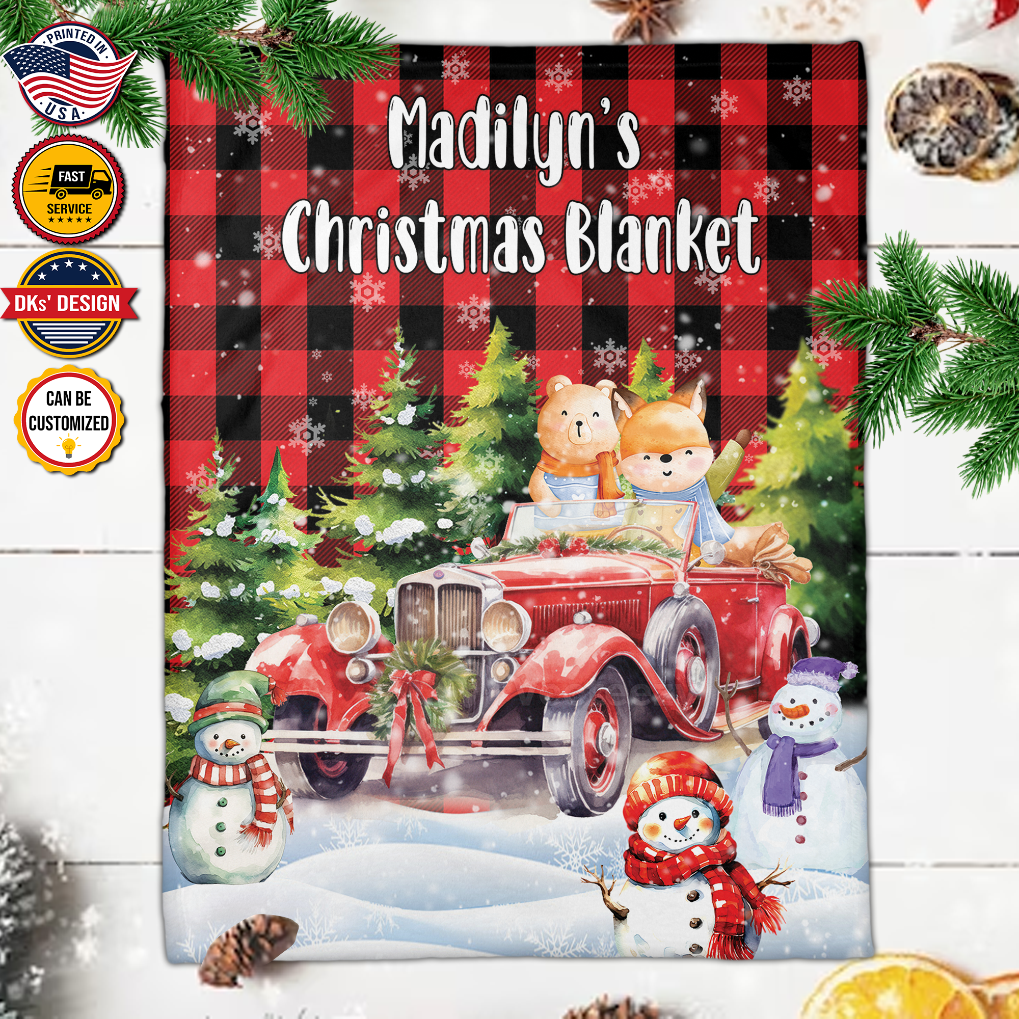 Personalized Christmas Snow Custom Name Blanket, Personalized Christmas Blanket, Baby Snow Blanket, Baby Shower Gift, Christmas Gifts