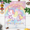 Personalized Sparkle Like A Unicorn Custom Name Blanket, Personalized Kid Blanket, Baby First Christmas, Christmas Baby Blanket, Christmas Gifts