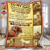 Personalized To My Dad Blanket, Horse Message Blanket, Customized Father's Day Gifts, Blanket Gift for Dad, Gift from Daughter