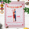Personalized Name Valentine Blanket, With You Every Day Feels Like Valentine's Day Blanket, Valentine's Gift