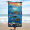 Personalized Name Stingray Whale Under the Sea Creature Beach Towel