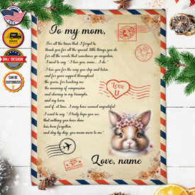 Personalized Easter Blanket, To My Mom Easter Custom Name Blanket, Blanket for Easter Day, Blanket for Girl for Mom for Her, Holiday Easter Gift