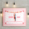 Personalized Valentine Canvas, Couple Custom Name Canvas, Customized Valentine's Day Gifts
