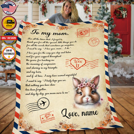 Personalized Easter Blanket, To My Mom Easter Custom Name Blanket, Blanket for Easter Day, Blanket for Girl for Mom for Her, Holiday Easter Gift