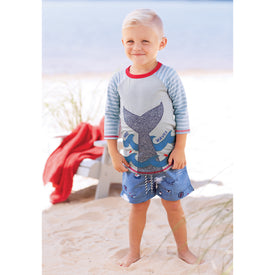 Mud Pie Baby Boy Make Waves Whale Tail Rash Guard