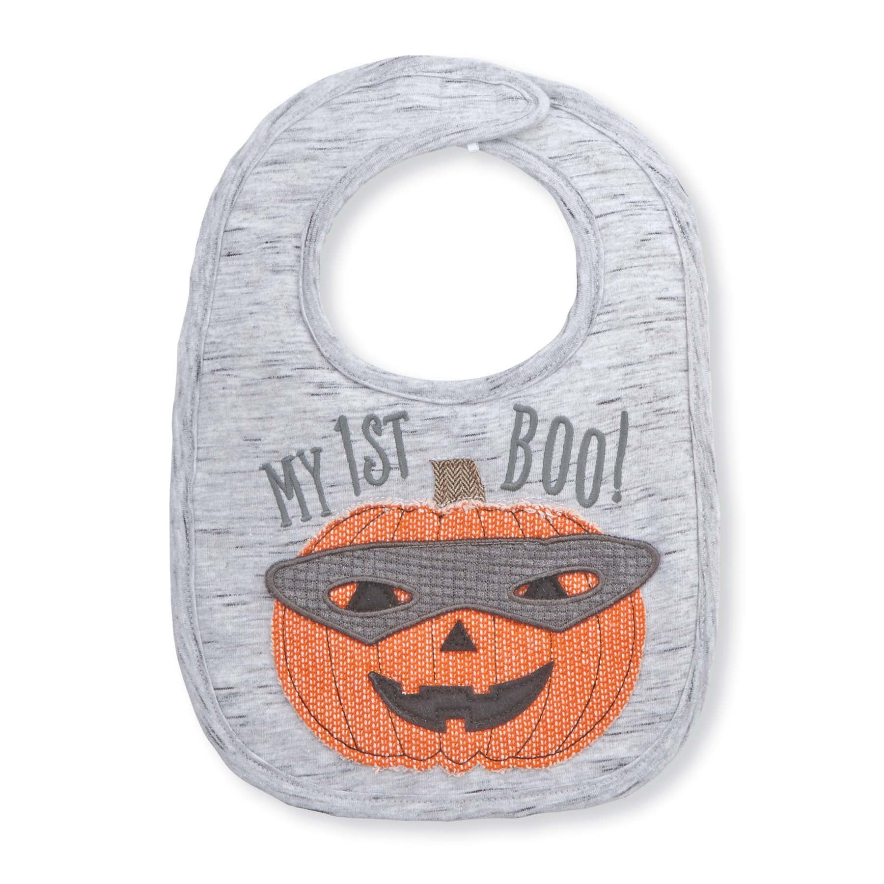 Mud Pie Baby Boy Halloween My First Boo Pumpkin Feeding Bib