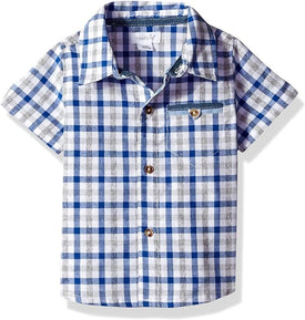 Mud Pie Baby Boy Gingham Button Down Shirt