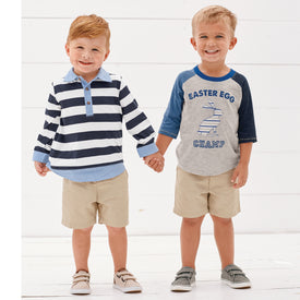 Mud Pie Baby Boy Easter Egg Champ Bunny T-Shirt