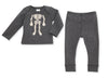 Mud Pie Baby Boy Halloween Skeleton Long Sleeve Two Piece