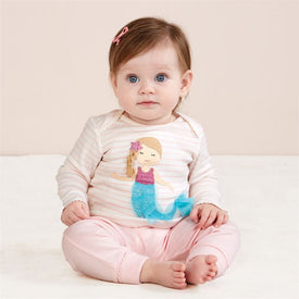 Mud Pie Baby Girl Pink Mermaid Tunic And Capris Set