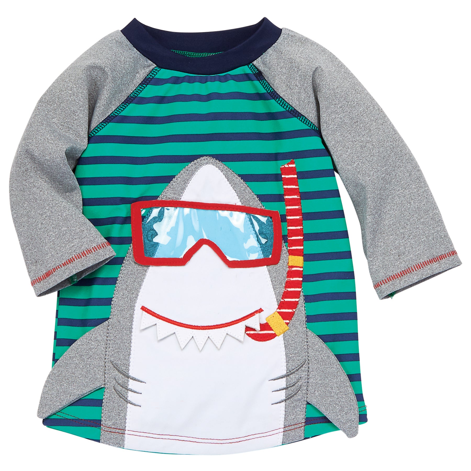 Mud Pie Baby Boy Snorkel Shark Swim Rash Guard