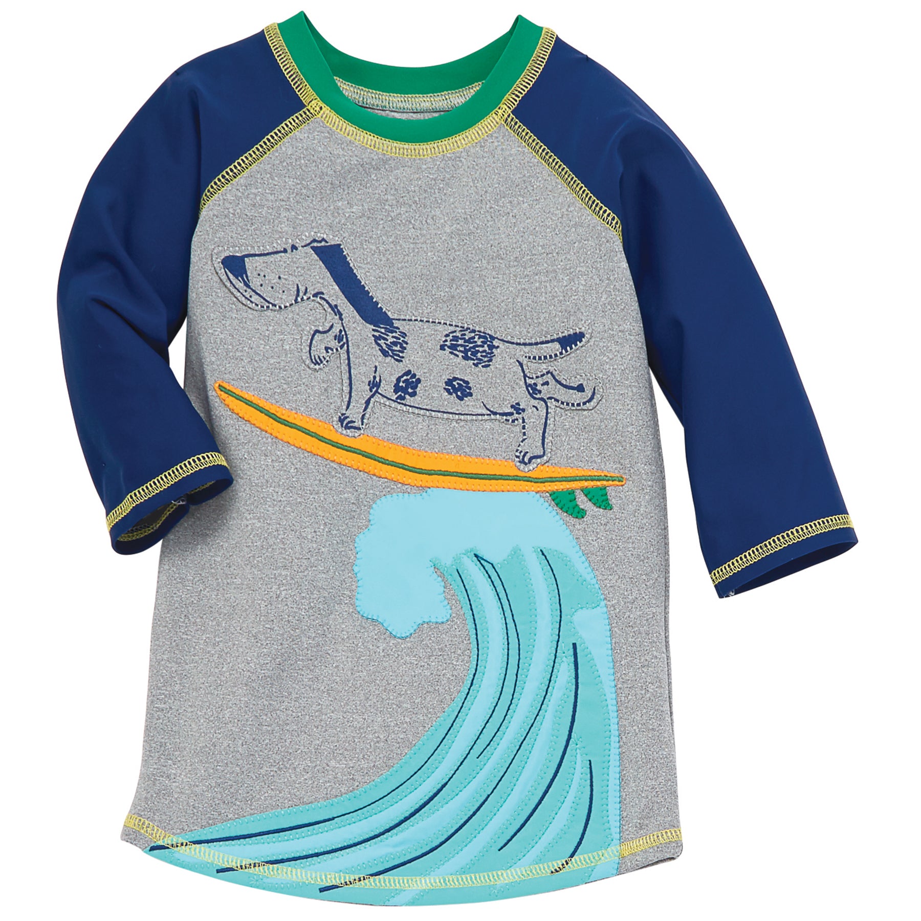 Mud Pie Baby Boy Surfing Dog Rash Guard