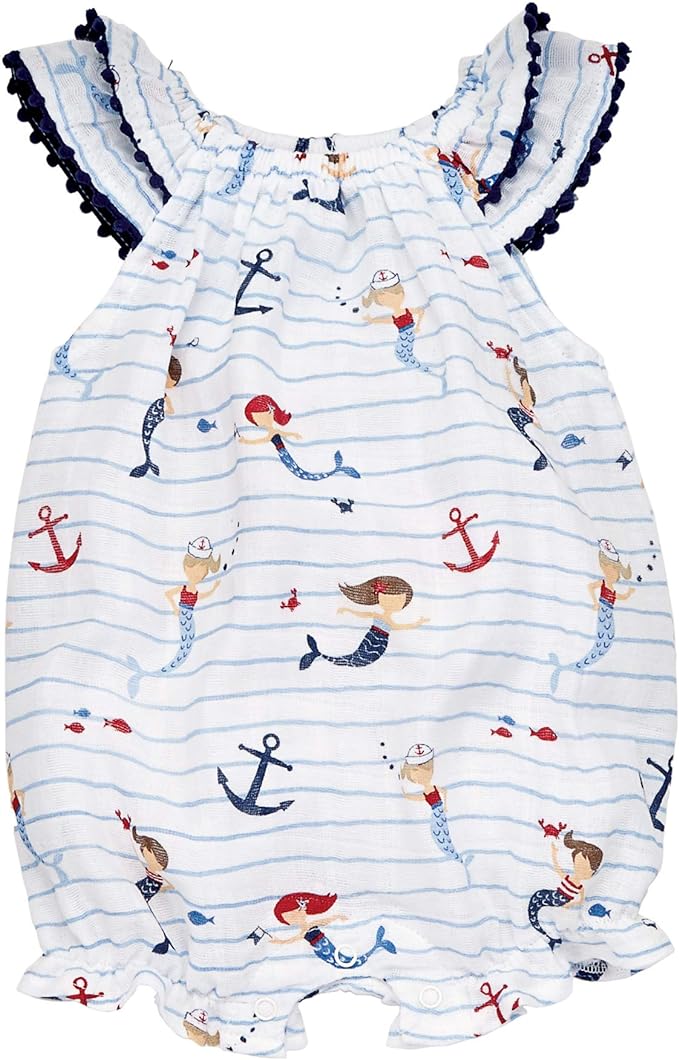 Mud Pie Baby Girl Muslin Sail Away Bubble
