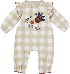 Mud Pie baby-girls Thanksgiving Turkey One-piece Bodysuit