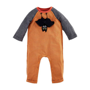 Mud Pie Baby Boys' Halloween Bat Appliqued One Piece / Bodysuit