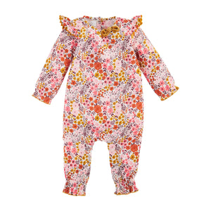 Mud Pie Baby Girls' Fall Floral One-Piece / Romper
