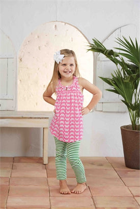 Mud Pie Baby Girl Crab Racerback Tunic and Legging Set