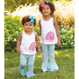 Mud Pie Baby Girl Snail Tunic And Legging Set