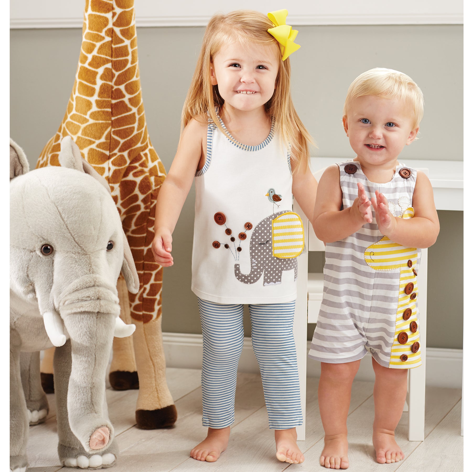 Mud Pie Little Girl Elephant Tunic And Legging Set