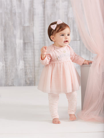 Image of Mud Pie Baby Girl Princess Pink Pant Set