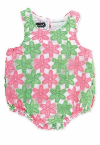 Mud Pie Baby Girl Crochet Flower Bubble