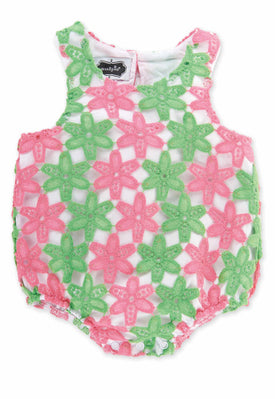 Mud Pie Baby Girl Crochet Flower Bubble