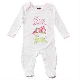 Mud Pie Baby Girl Easter Bunny Footie Sleeper