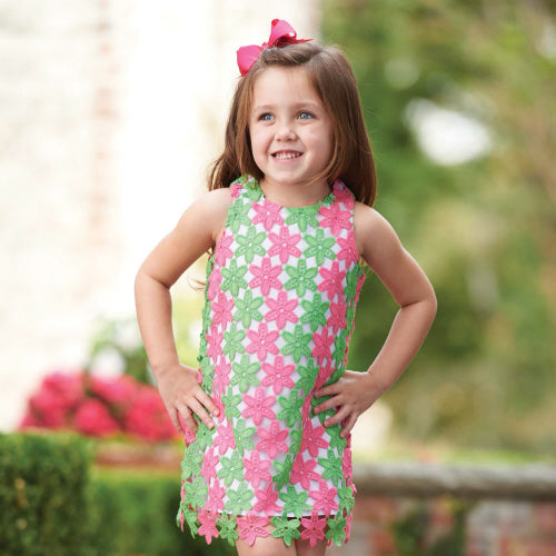 Mud Pie Baby Girl Daisy Crochet Flower Dress