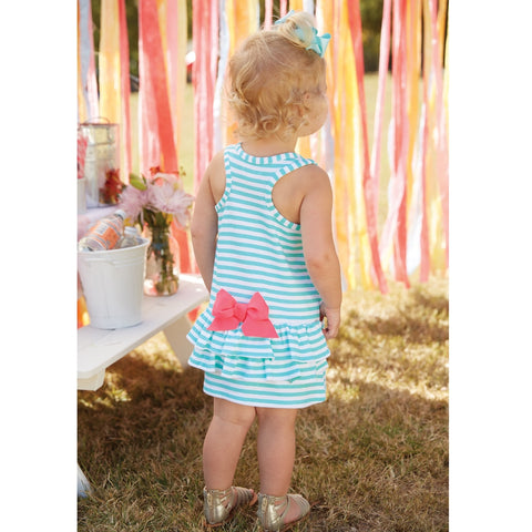 Image of Mud Pie Baby Girl Lollipop Stripe Casual Playwear Sleeveless Sun Dress