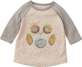 Mud Pie Baby Girl Sequin Spotted Owl Sweatshirt