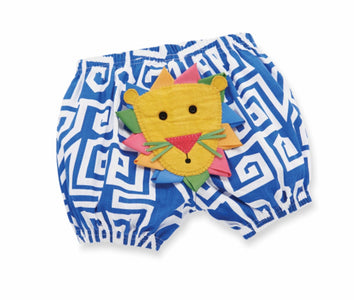 Mud Pie Baby Boy Safari Lion Shorts With Lion Face on Rump