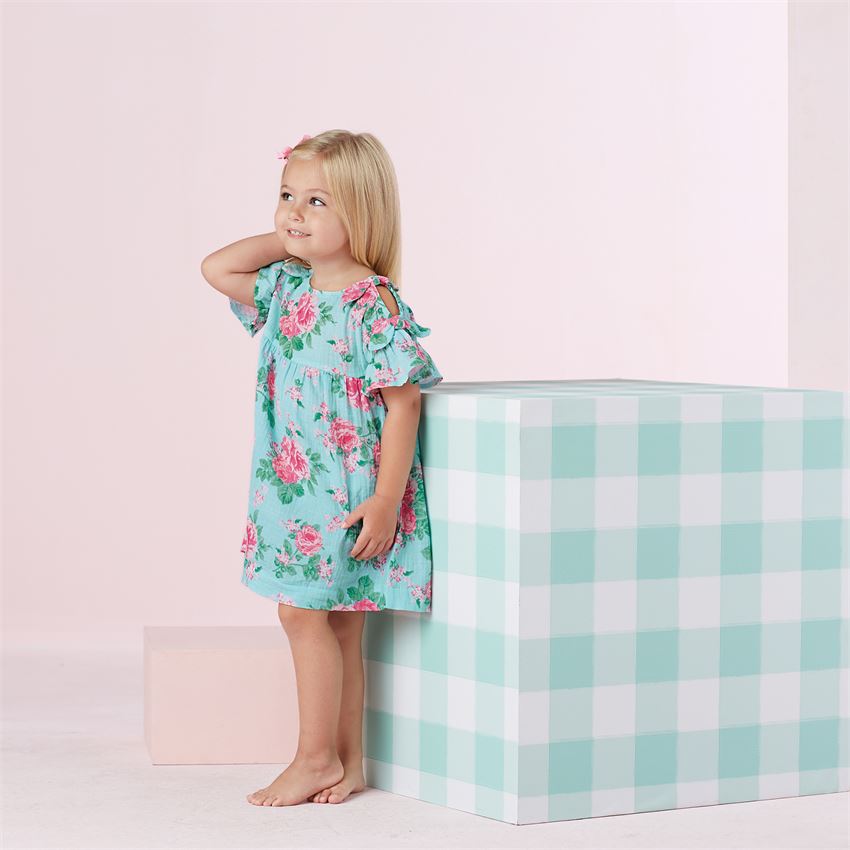 Mud Pie Baby Girl Rose Bow Dress