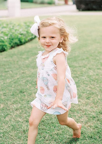 Image of Mud Pie Baby Girl Muslin Balloon Dress