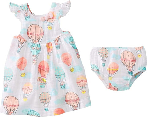 Image of Mud Pie Baby Girl Muslin Balloon Dress