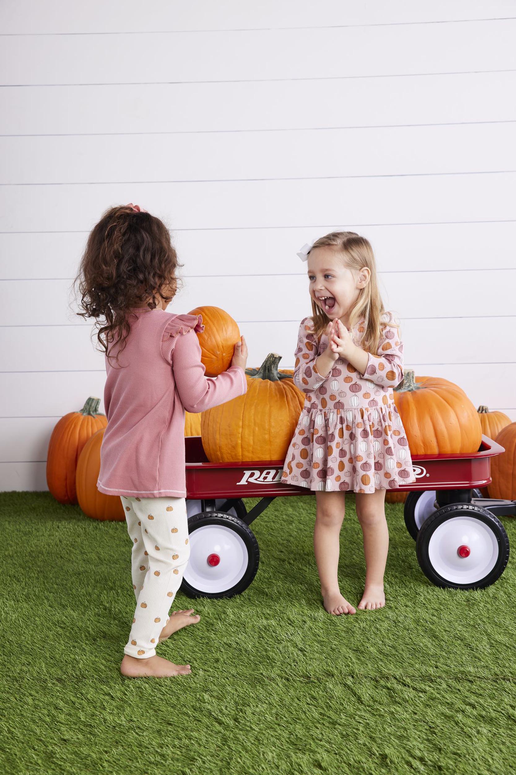 Mud Pie Little Girls' Halloween Pumpkin T-Shirt Dress