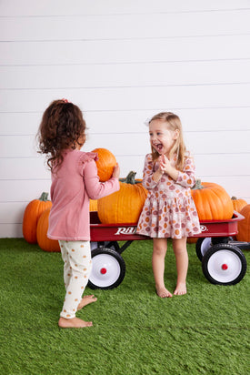 Mud Pie Little Girls' Halloween Pumpkin T-Shirt Dress