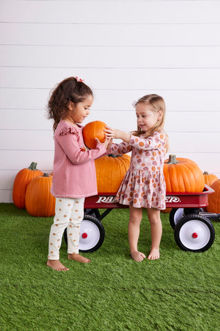 Image of Mud Pie Little Girls' Halloween Pumpkin T-Shirt Dress