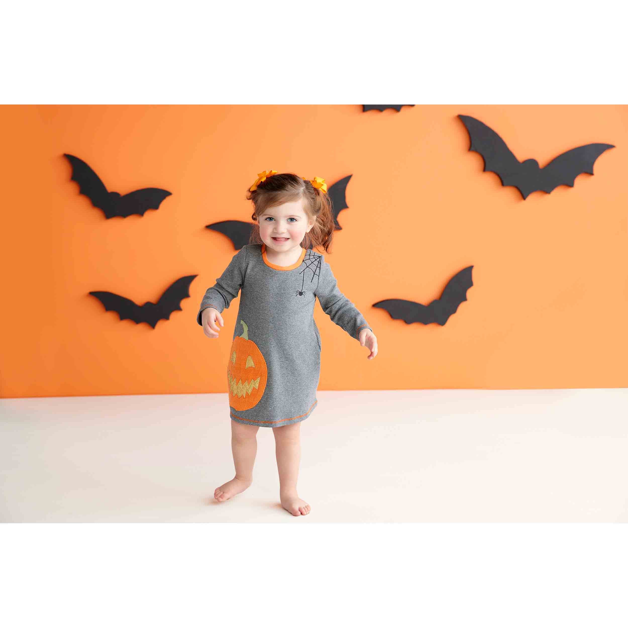 Mud Pie Little Girls' Halloween Pumpkin Dress