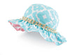 Mud Pie Baby Girl Blue Geo Sunhat