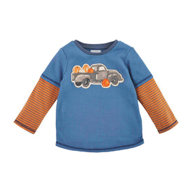 Mud Pie Little Boys' Halloween Pumpkin Truck Tee Top Shirt