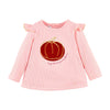Mud Pie Girls' Halloween Pink Long Sleeve Pumpkin Patch Tunic Top Tee Shirt