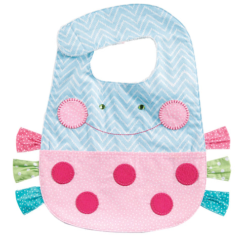 Image of Mud Pie Baby Girl Smile Polka Dots Feeding Bib