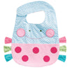 Mud Pie Baby Girl Smile Polka Dots Feeding Bib