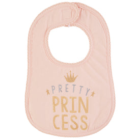 Mud Pie Baby Girl Pretty Princess Feeding Bib