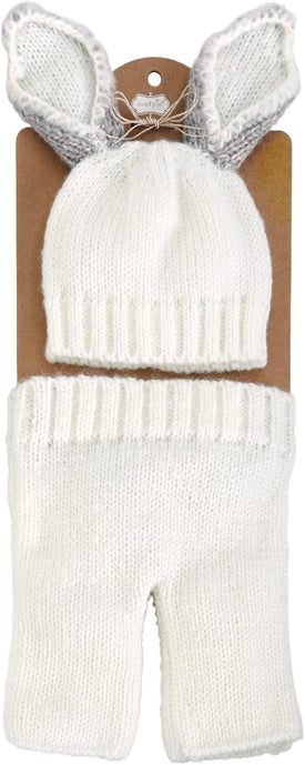 Mud Pie Baby Newborn Easter Bunny Knit Pants Cap Set