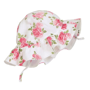 Mud Pie Baby Girls Pink Roses Sun Hat