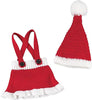 Mud Pie Baby Girl Christmas Santa Knitted Skirt & Hat Set