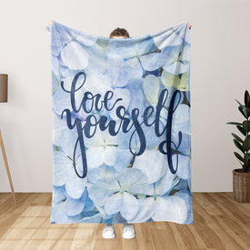 Personalized Love Yourself Blanket, Adult Kids Blanket, Birthday Gift Blanket, Custom Blanket, Personalized Sherpa Blanket, Fleece Blanket