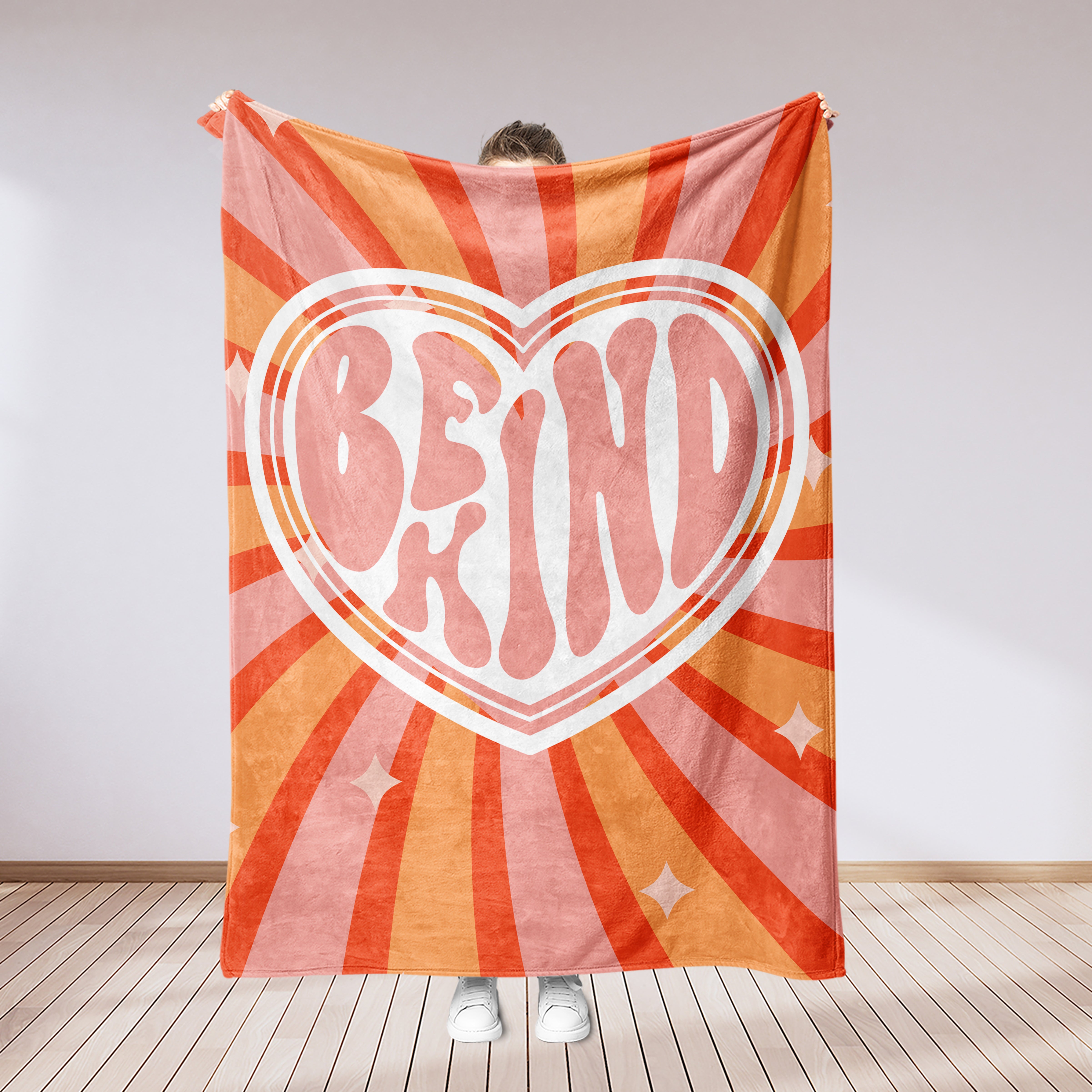 USA Printed Custom Blanket | Be Kind Sherpa Fleece Blanket, Custom Quote Blanket, Adult Big Kids Blanket, Birthday Gift Blanket, Personalized Blanket, Message Blanket